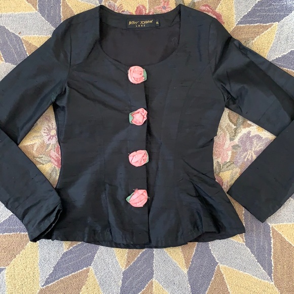 Betsey Johnson Tops - 🌸 VINTAGE BETSEY JOHNSON SILK JACKET / TOP